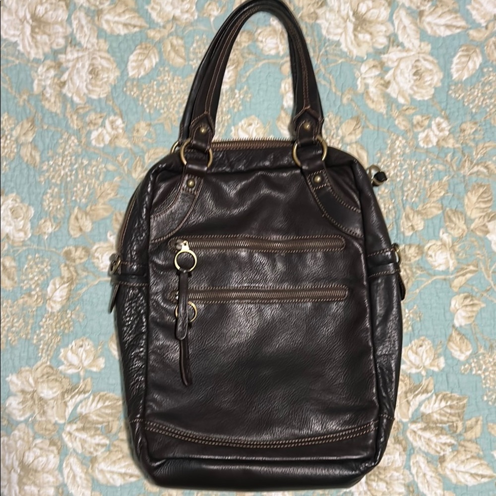 Lafayette 148 laptop bag/ totebag in brown leather